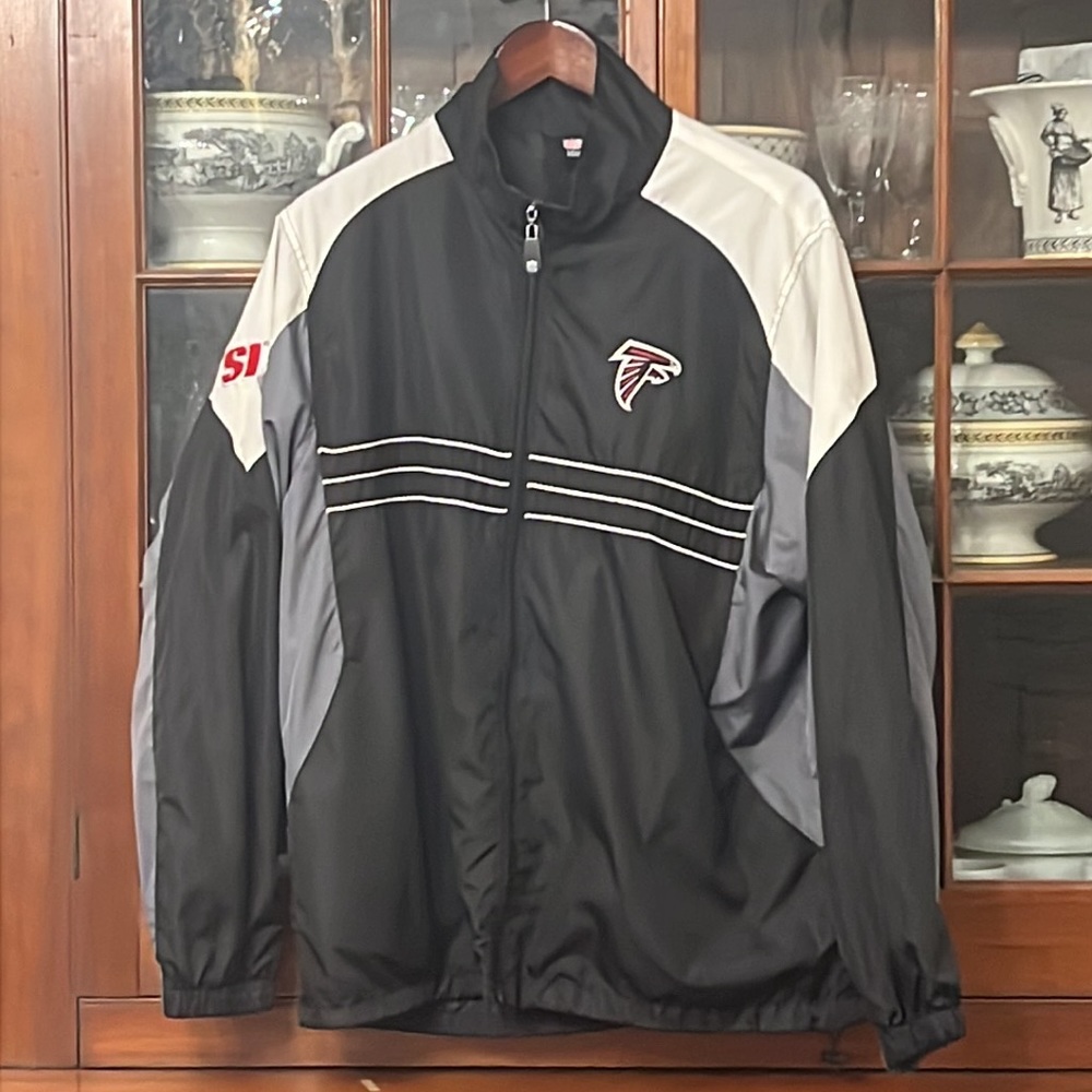 Vintage Atlanta Falcons Sports Illustrated Full Zip Windbreaker Coaches Jacket